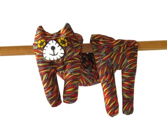 Flat Cat, Hot Cold Rice Bag, Microwave Neck Wrap, Rice Heating Pad, Hot Cold Therapy Pack, Orange Yellow Black White, Cat Lover