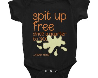 Cute Baby Shower Gift one-piece "Spit Up Free" Infant Bodysuit