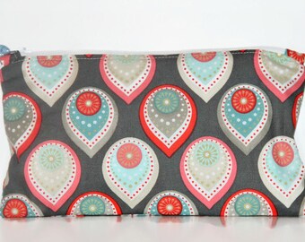 Moroccan Eye Extra Small Wet Bag, Cloth Pad Wet Bag, Reusable Waterproof Bag, Beach Bag, Pool Bag, Makeup Bag