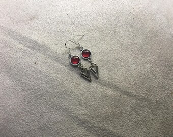 small Burgundy fine earring