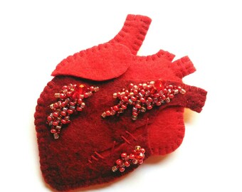 anatomic Heart brooch (unique piece not replicable)