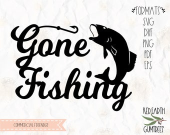 Download I'd rather be fishing gone fishing fish boat SVG