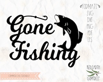 Download I'd rather be fishing gone fishing fish boat SVG