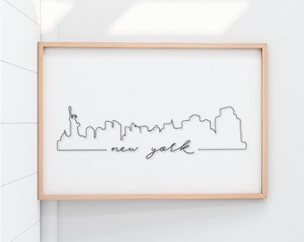 New York Skyline New York Printable New York New York Prints New York Cityscape New York Print New York Posters New York Wall Art NewYork