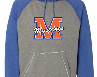 Vintage Heather Hooded Sweatshirt (Gray/Blue)