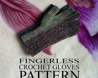 Fingerless Crochet Gloves - Pattern PDF