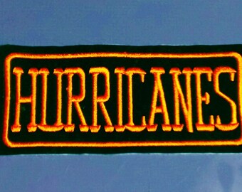 Vintage University Of Miami Hurricanes Embroidered Sew-on Patch