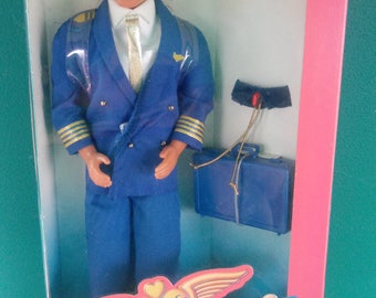Mattel Vintage 1989 Flight Time Ken Doll Barbie Doll