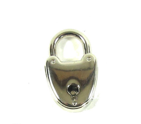 small padlock with working key chrome nickel lock