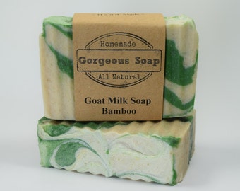 Bamboo Goat Milk Soap - All Natural Soap, Handmade Soap, Homemade Soap, Handcrafted Soap