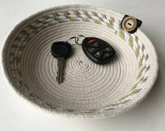 Cotton Rope Basket - Rope Basket - Coiled Rope - Rope Storage Basket - Storage Basket - Bathroom Storage