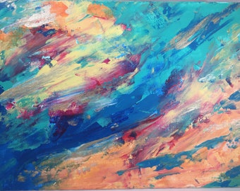 Abstract Acrylic Painting "A Touch of Gold"