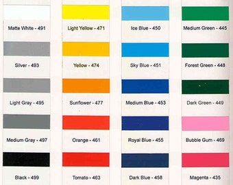 Outdoor Adhesive Vinyl 3mil (20 colors to choose from)