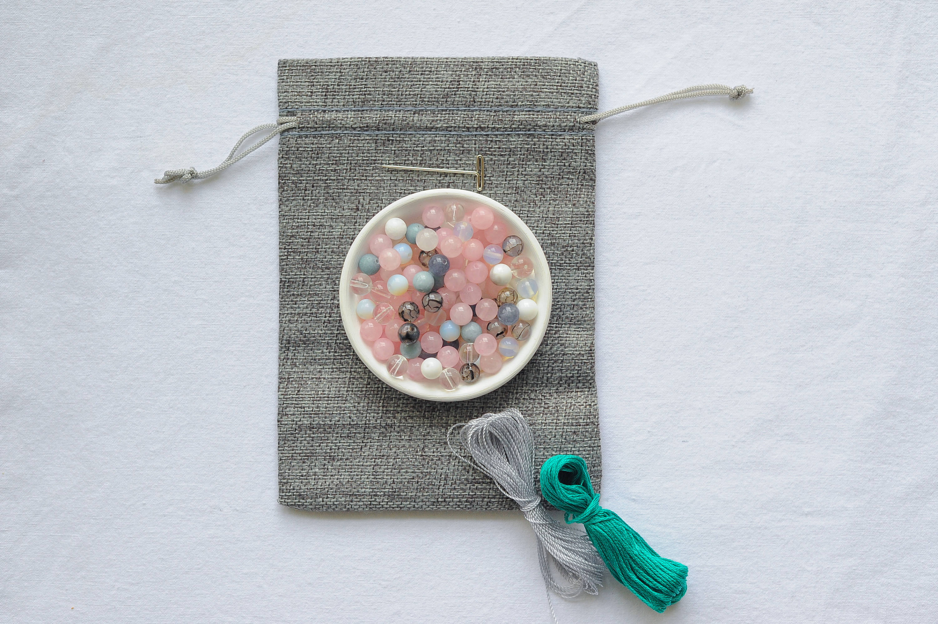 PEACE mala kit/ prayer beads / diy mala kit / mala necklace