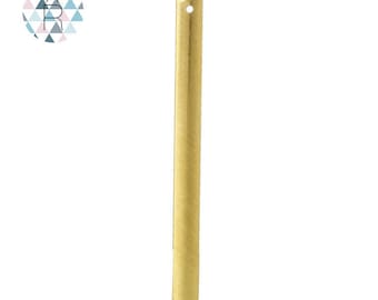 10 rectangular pendants in brass 6 CMS