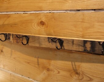 Bourbon Wine Barrel Stave Coat Rack