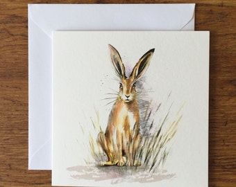 Hare - Woodland Animal Card