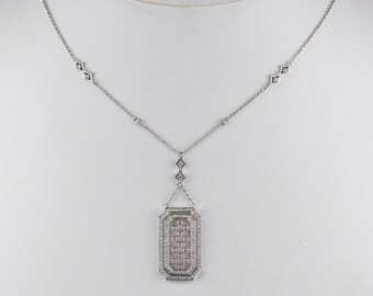 Divine Vintage diamond pendant necklace