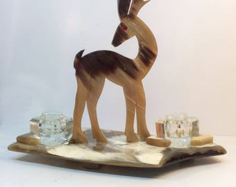 Polished horn inkwells