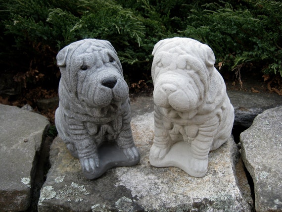 shar pei dog statue