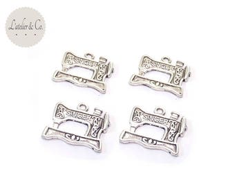 5 charms 22x18mm sewing notions-07 silver Sewing Machine