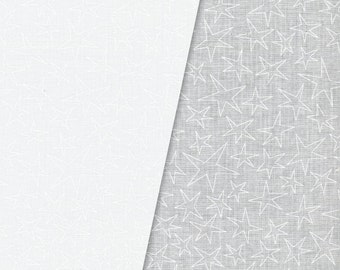 White on White Stars Quilt Fabric, Maywood Studios Solitaire Whites V, MAS 209-UW Ultra, White Quilt Fabric, White Stars Fabric, Cotton