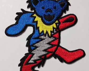 3" Steal Your Face Dancing Bear Patch Grateful Dead Owsley Stanley Merry Pranksters Steal Your Face