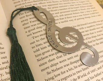 Bookmark, lover gift, father in law, new dad gift, Music lover gift, Music bookmark, Music teacher, Book lover gift, reading gift, music