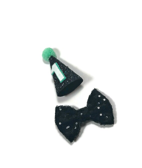 Dog Birthday Hat and Large Bow Tie || Dog Gift || Pet Birthday Party Outfit || Pet Puppy Cat Kitten || Kitty Pig Birthday Crown |