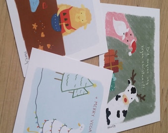 Vegan christmas cards