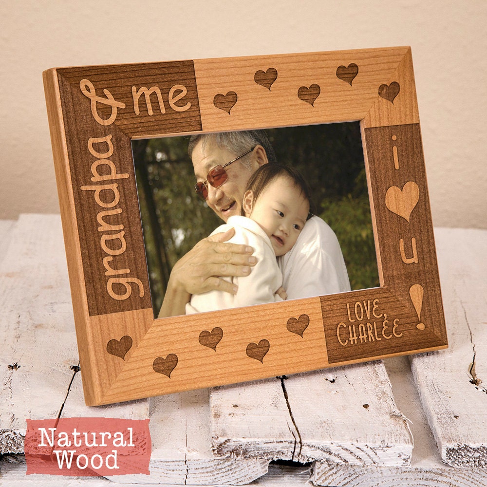 Grandpa Personalized Picture Frame Grandfather Personalized