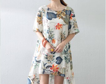Loose Fitting Cotton Shirt Blouse for Women- Women Clothing (Size M)