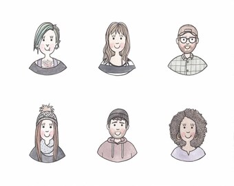 Avatar illustration, custom illustration, custom avatar illustration