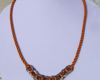 Autumn Rings Kumihimo Necklace Set