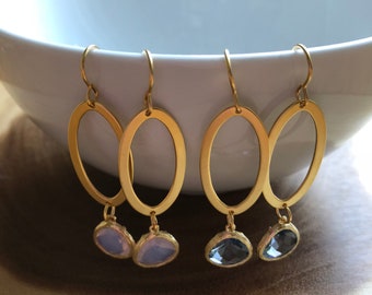 Triangle Drop Earrings, Dangle Earrings, Post Back Earrings, Matte Earrings, Birthday Gift, Gift Idea, Earrings, Summer Earrings, Jewelry