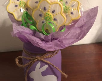 Flower cookie bouquet