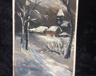 Vintage Hand Painted Card
