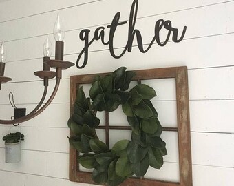 SALE! Gather laser cut word- not painted