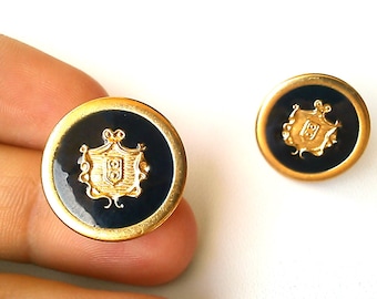 Gold Monarchy Studs. FAST Shipping w/Tracking for US Buyers. Gift Box and Ribbon Included. The Perfect Gift.