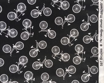Bicycles black Henley Studio Makower UK fabric FQ or more