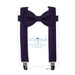 Purple Bow Tie and Suspenders, Purple Suspenders, Mens Polka Dot Tie, Toddler Suspenders, Boys, Kids, Ring Bearer Gift, Amethyst, Eggplant,