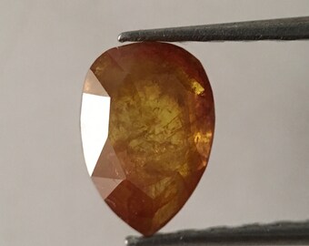 0.51 ct Natural Loose broen-Yellow color Beautiful Pear shape Diamond R818
