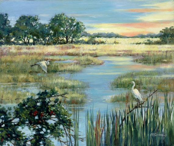 Lowcountry Morning  by Carol Ann Curran Fine Art Print 