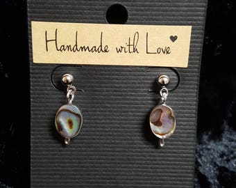 Abalone Shell earrings, abalone jewelry, abalone, petite, Lightwieght handmade, bathing suit earrings, Beach earrings, everyday earrings