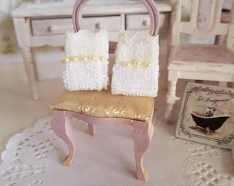 Dollhouse bathroom, dollhouse towel, dollhouse bath, Miniature towel, 12th scale towel, 12th scale towels