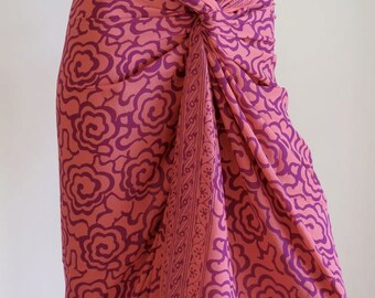 Flower Sarong, Pareo, Wrap, Cover up E