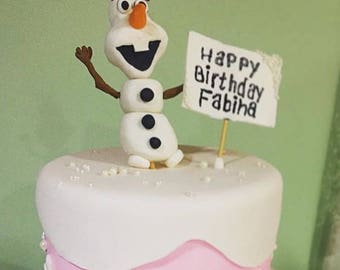 olaf cake topper etsy