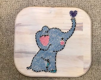 Elephant string art | Etsy