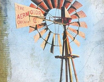 Texas Windmill Light Blue (Image is vertical)
