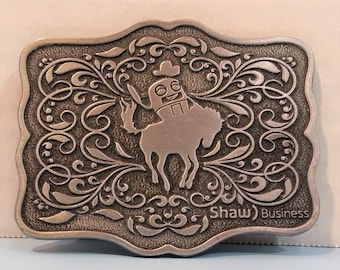 Shaw Business Calgary Rodeo Belt Buckle Men's or Lady's 3 inches x 2.25 inches